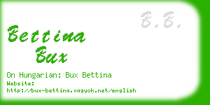 bettina bux business card